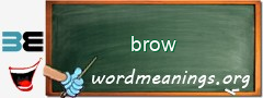 WordMeaning blackboard for brow